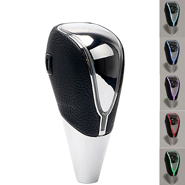Palanca de cambios de cuero LED para coche - bamascota